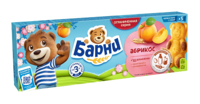 Пирожное Медвежонок Барни абрикос 150г