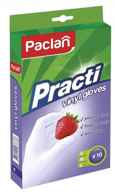 Перчатки виниловые Paclan Practi (L) 10шт
