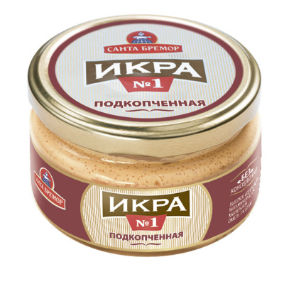 Икра мойвы СантаБремор деликатесная подкопченая 180г