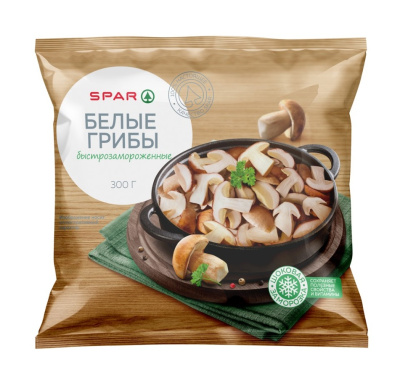 Грибы белые резаные SPAR 300г