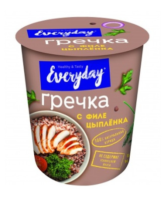 Гречка б/п Эвридей с филе цыпленка 75г