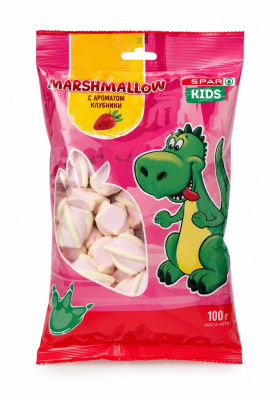 Маршмеллоу SPAR Kids Клубника 100г
