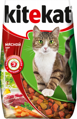 Корм сухой для кошек Китекат Мясной пир 800г