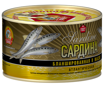 Сардина атлантическая бланшированная в масле Сохраним традиции 240г