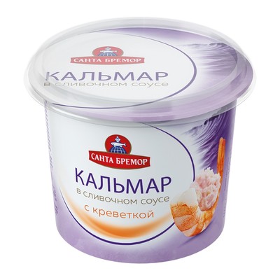 Паста Кальмар рубленый в сливочном соусе с креветкой Санта Бремор 150г