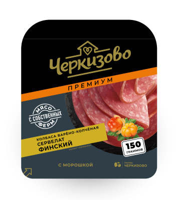 Колбаса в/к Сервелат Финский Черкизово Премиум нарезка 150г