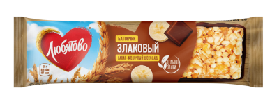 Батончик злаковый Любятово Шоколад-Банан 27г