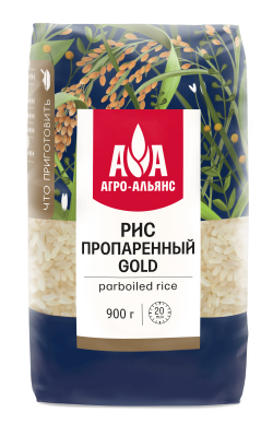 Рис пропаренный Голд Агроальянс 900г