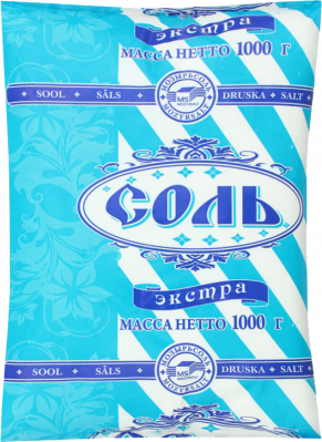 Соль пищевая Экстра 1кг пакет