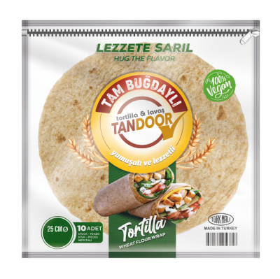 Лепешки Тортильи Tandoor цельнозерновые 25см 390г