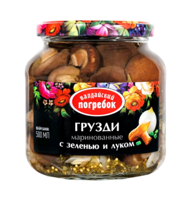 Грузди мар Валдайский погребок зел/лук 500г ст/б