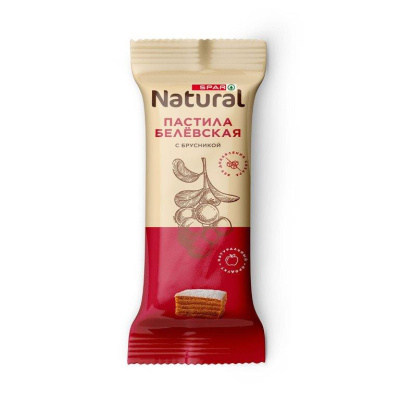 Пастила Белевская SPAR Natural с брусникой 35г