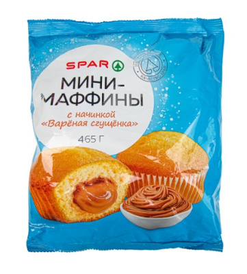 Маффины-мини SPAR с вареной сгущенкой 465г