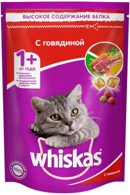 Корм сухой для кошек Вискас Говядина 350г