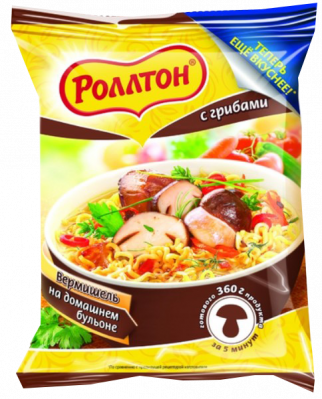 Вермишель с грибами Роллтон 60г