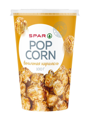 Попкорн SPAR Ванильная Карамель 100г стакан