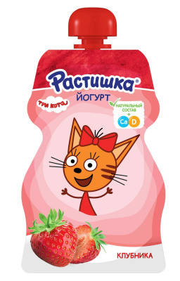 Йогурт Растишка Клубника с 3лет 2,6% д/пак 70г БЗМЖ