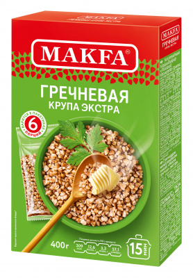 Крупа гречневая Макфа ядрица вар пакеты А6 400г