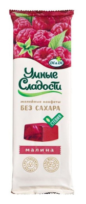 Конфеты желейные Умные сладости малина 90г