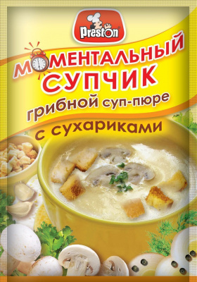 Суп-пюре Грибной с сухариками Престон 16г