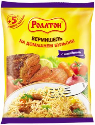 Вермишель с говядиной Роллтон 60г
