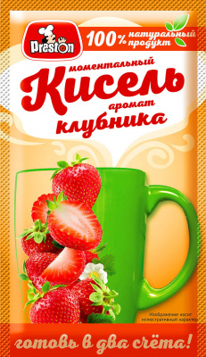 Кисель Престон с ароматом клубники 30г