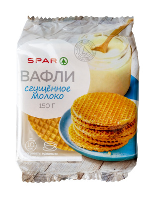 Вафли SPAR Голландские сгущенное молоко 150г