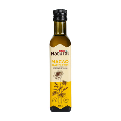 Масло подсолнечное SPAR Natural нерафинированное 250мл