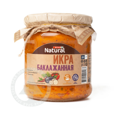 Икра баклажанная SPAR Natural 460г ст/б