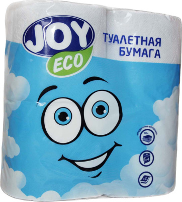 Бумага туалетная JOYeco 2-сл 4 рул белая