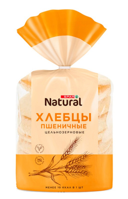 Хлебцы пшеничные SPAR Natural цельнозерновые 30г