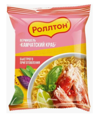Вермишель Роллтон Краб камчатский 60г