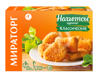 Наггетсы куриные Классические Мираторг 250г
