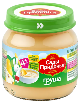 Пюре Сады Придонья Груша с 4мес ст/б 80г
