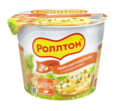 Пюре с сухариками Роллтон 40г