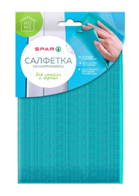 Салфетка из микрофибры SPAR для Стек/зерк 30х30см 1шт