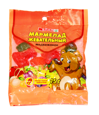 Мармелад жевательный SPAR медвежонок 75г