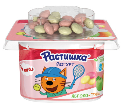 Йогурт Растишка Ябл/Груша/Печенье с 3лет 118г БЗМЖ