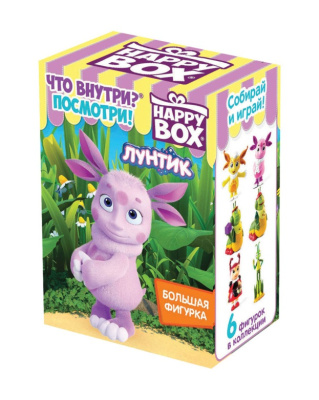 Фигурка+карамель в коробочке Happy Box Лунтик 20г
