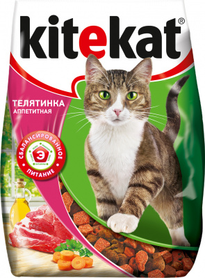 Корм сухой для кошек Китекат Телятина 350г