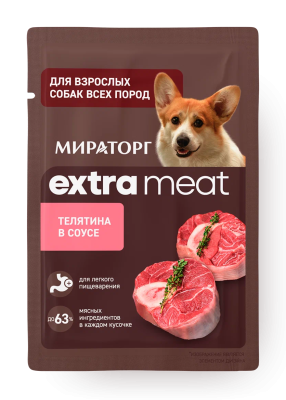Корм влаж д/собак Мираторг Winner Телят в соус 80г