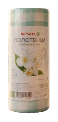 Полотенца SPAR Универсальные зеленые 25х30 60шт