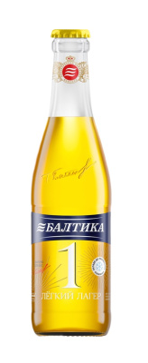 Пиво светлое Балтика №1 Лёгк лагер 0,33л 4,5% ст/б