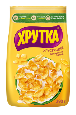 Хлопья Хрутка хрустящие кукурузные обогащенные кальцием 290г