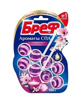 Блок для туалета Бреф Ароматы СПА Роскошь 2х50г