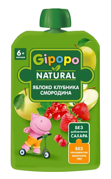 Пюре Гипопо Ябл/Клубн/Смородина с 6мес 90г д/п