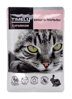 Корм влажный для котят Таймли Курица в соусе 75г