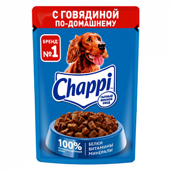 Корм влажный для собак Чаппи Говядина по-домашнему 85г