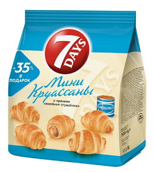Круассаны мини 7Дней Вареная сгущенка 265г