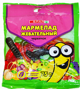 Мармелад жевательный SPAR червячок/кеды 75г